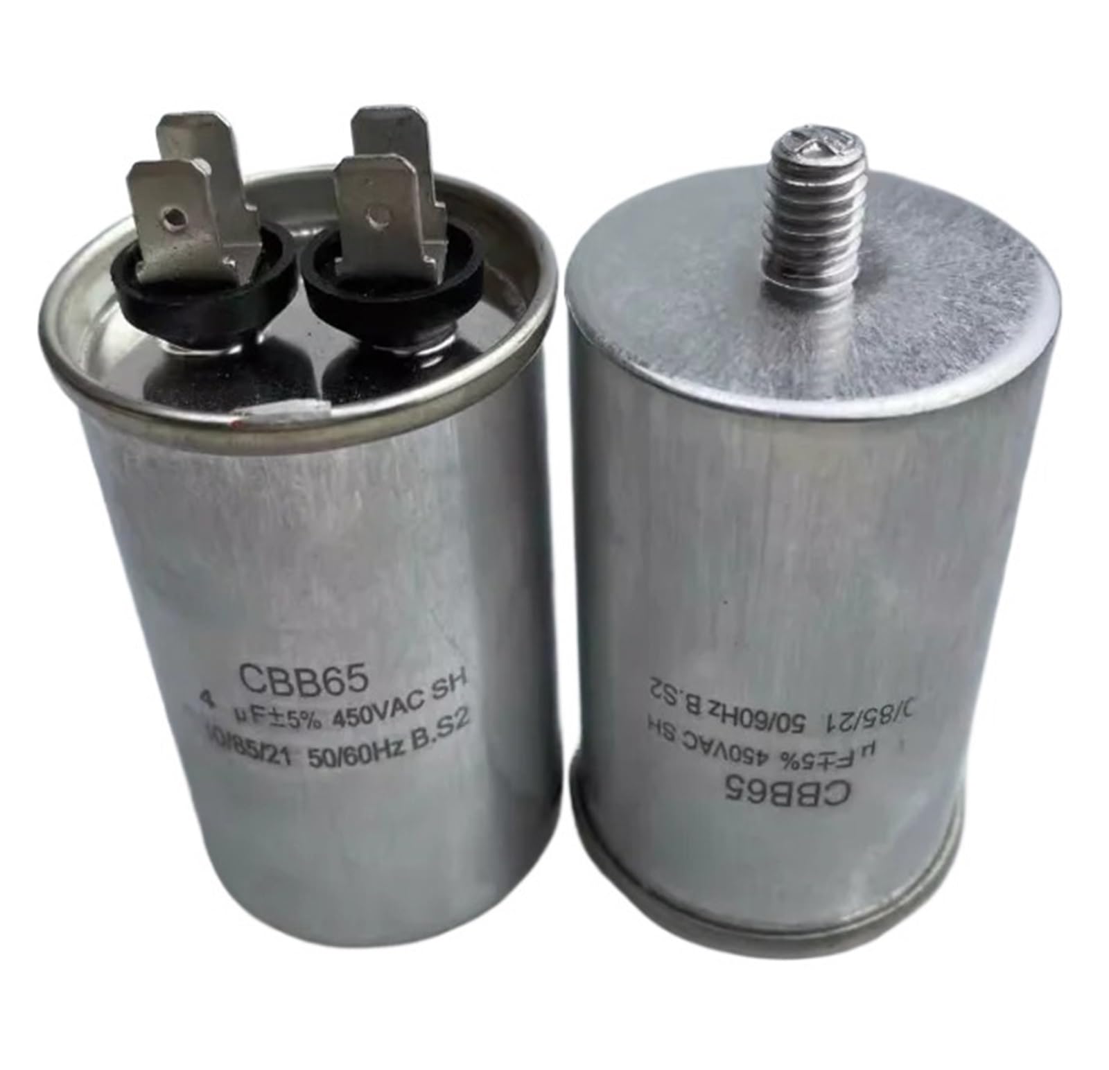 LEOTNNDQ 1pcs CBB65 4uf 450V Capacitor 4 pins With Bottom Screw