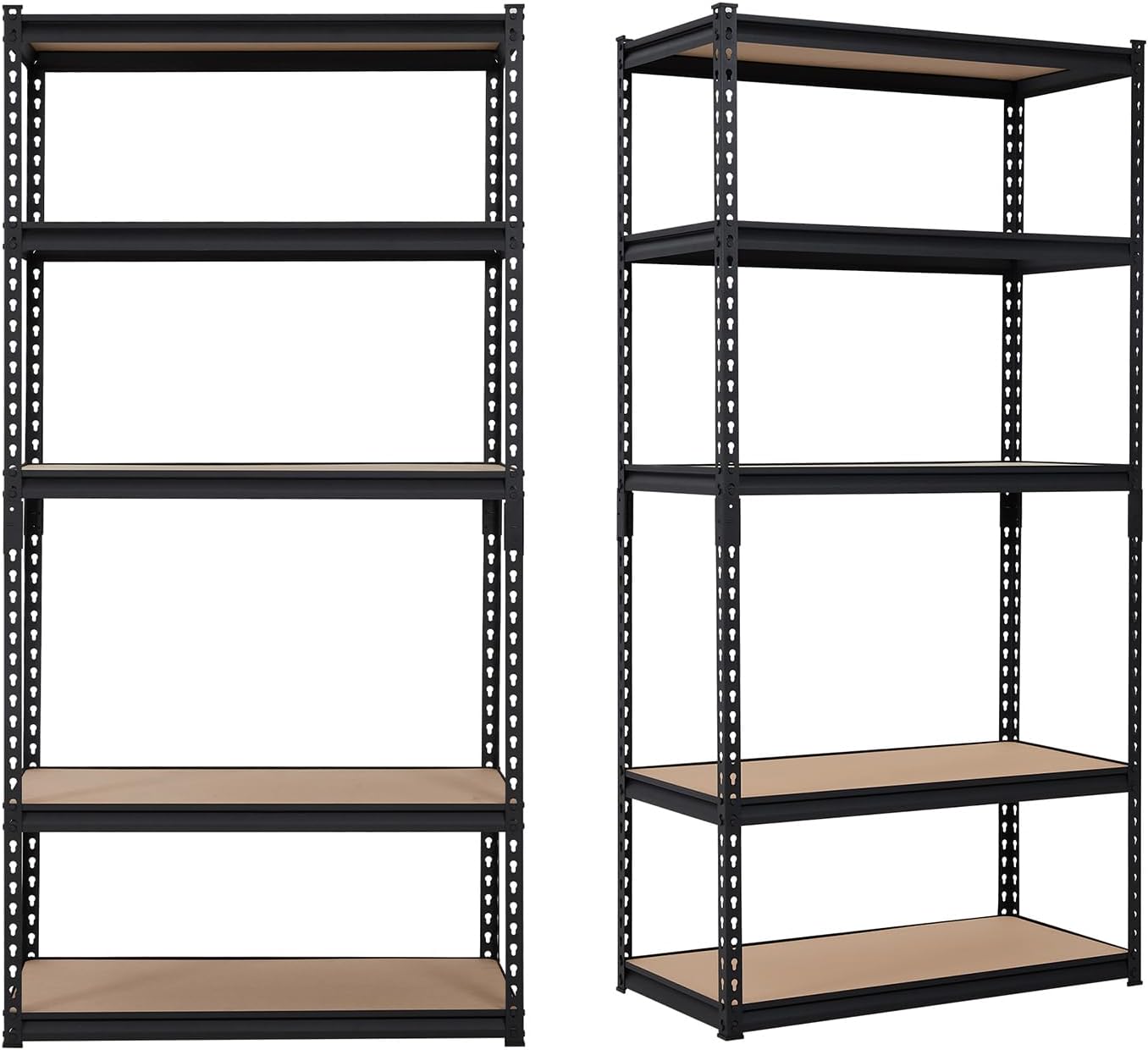 5 Tier Storage Shelves, Heavy Duty Adjustable Garage Shelving - 35" W x18" D x 72" H Shelving Unit, Easy Assembly Utility Metal Rack with 2000 Lbs Capacity for Kitchen Warehouse Pantry Closet
