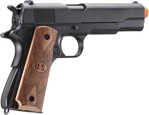 Miniatura 4 de Double Bell M1911 Pistola de aire comprimido de gas verde con agarre de madera (color negro)