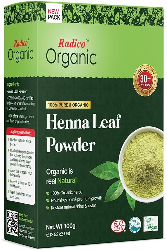 Organic Henna Hair Treatment Powder - 100% Organic & Natural Herbs For Soft, Shiny & Healthy Hair, Prevents Dandruff & Thinning (100g)