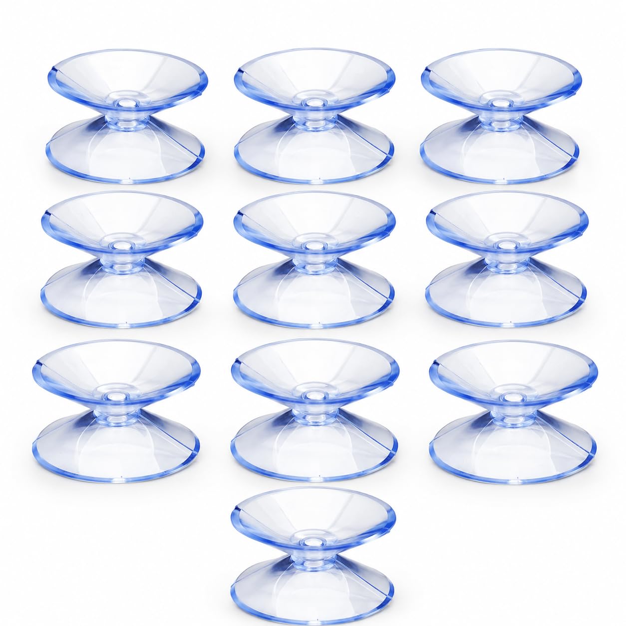 Street27® 10pcs with Size 30mm Double Sided Suction Cups Slipproof Sucker Pads Transparent Table Spacers for Glass Clear Multi-Purpose Rubber Transparent Anti-Collision Using Without Hooks