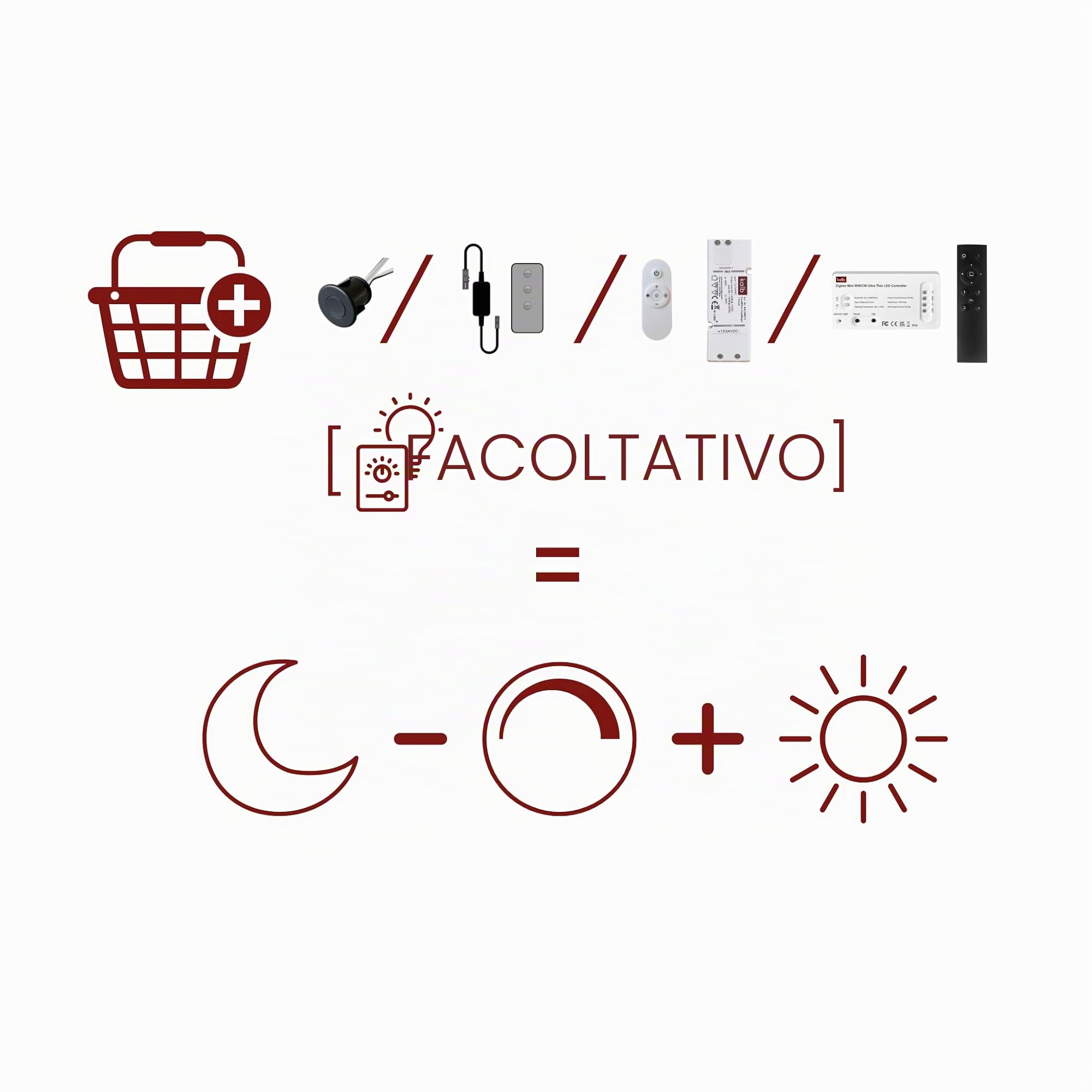 Kalb | Lampada a LED per specchio Curvia, illuminazione a specchio curva per specchi rotondi Ø 60 & 70 cm, 12VDC, 6W, bianco neutro 4000K, IP44, luce per trucco senza sfarfallio, nero opaco, alluminio