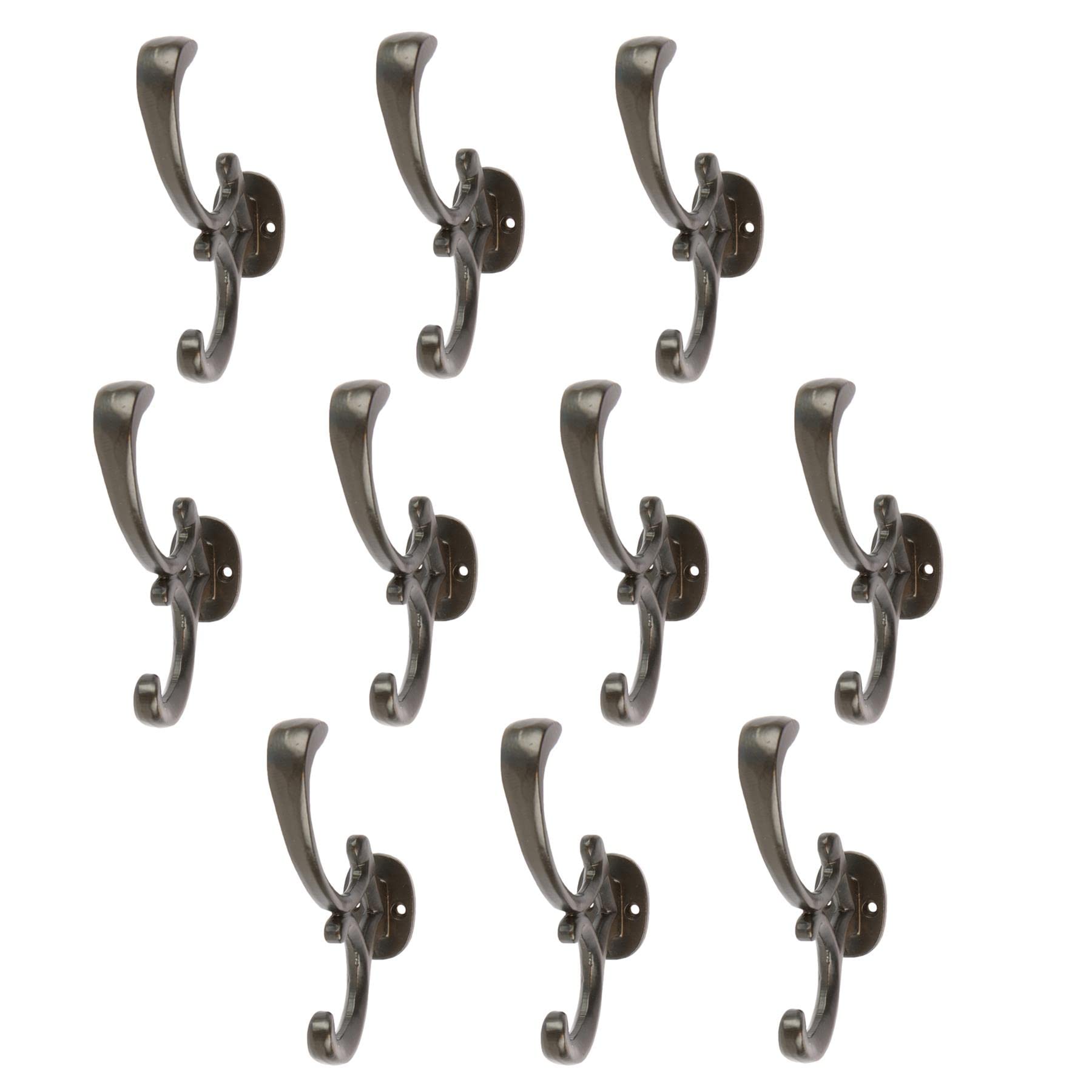 Hammer And Tongs Black - Ornamental Hat & Coat Hook - W30mm X H130mm - Pack Of 10