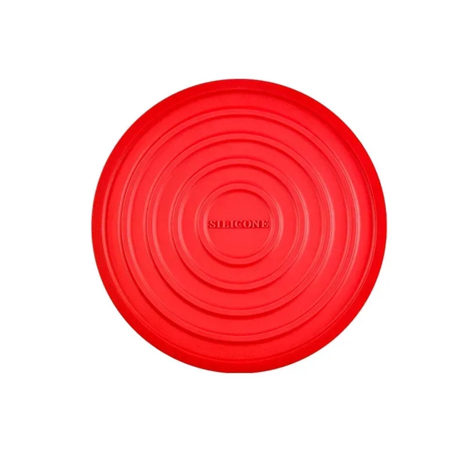 3pcs Silicone Mat Coasters Placemats Anti-slip Table Mats Kitchen Accessories Round Placemat Tableware Insulation Pad For Kitchen Dining Tables(Red)