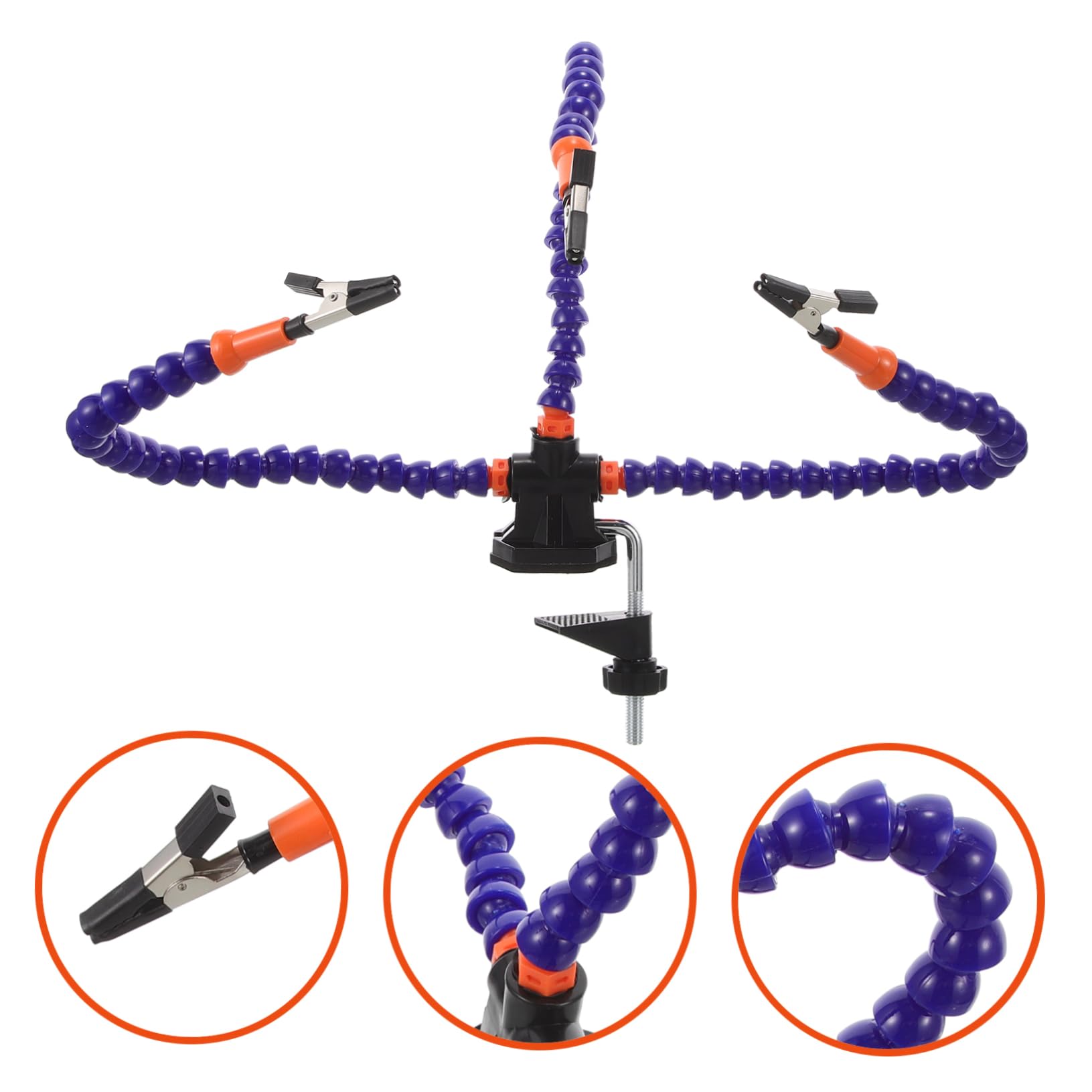 jojofuny 5sets Stazione Di Saldatura Multi Funzione Con Strumento Terza Mano Supporto Flessibile Per Riparazioni Elettroniche e Progetti Pinze Rotanti e Base Antiscivolo Per Saldatura e