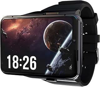 NICBEL Men Smart Watch, Dual Camera Video Call, 4g Wifi Android Watch, Mobile Heart Rate Monitor, Pedometer 4g+64g 2.88 Inch（Intelligent Watch and Bracelet）(C)