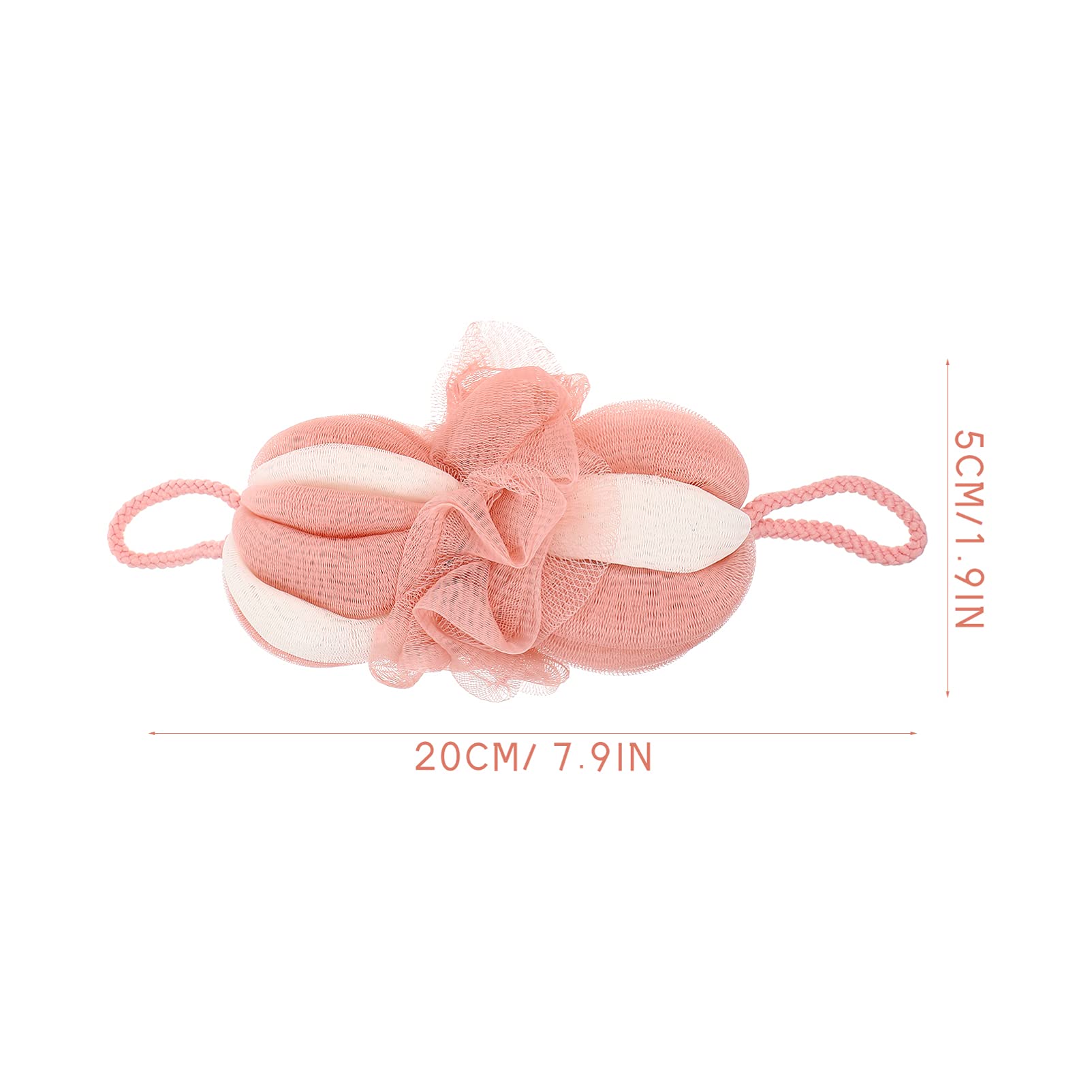 KALLORY 2pcs Long Bath Flower Sponges Adorable Shower Bath Balls for Skin Care