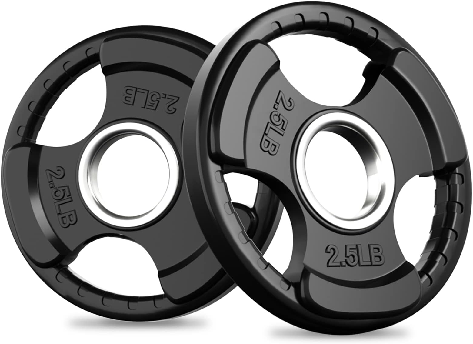 RitFit Olympic Rubber Grip Weight Plates (2.5 lb, Pair)…