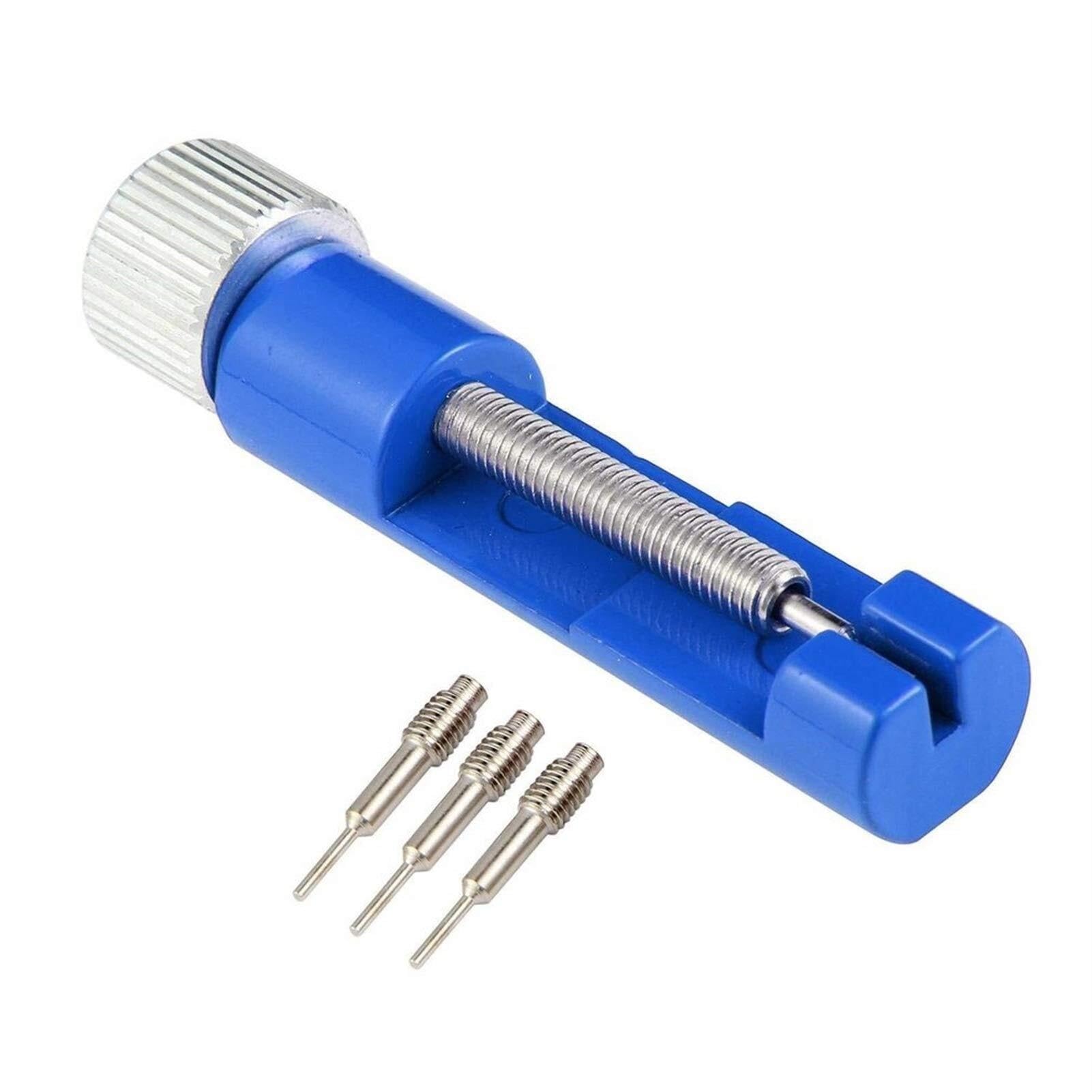 Accesorios for herramientas de relojería Kit práctico de herramientas de reparación de relojes de acero inoxidable Abridor de caja Pasadores de ajuste Eslabón de correa de reloj Kit de extra