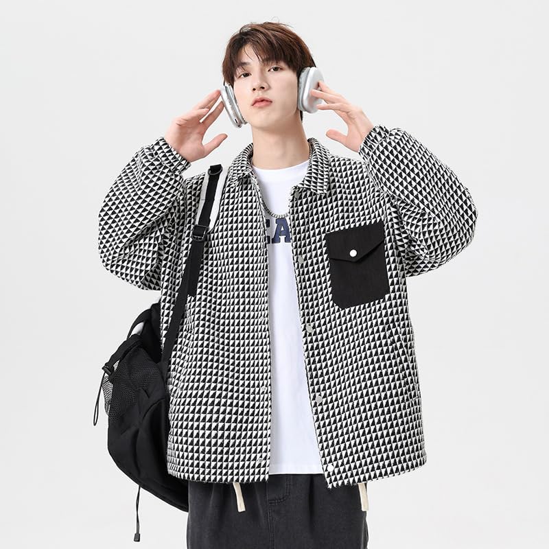 American Summer Youth Plaid Casual Collar Jacket2