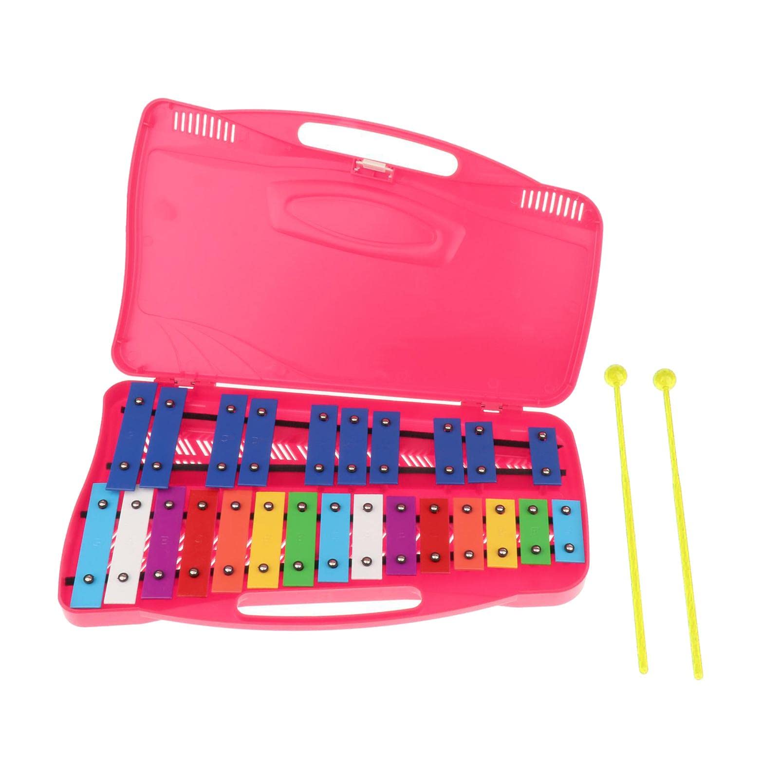 Xilofono a 25 Note per Bambini, Strumento Musicale con Custodia E Due Bacchette, Glockenspiel Perfettamente per Adulti, Principianti, Regali, Rosa