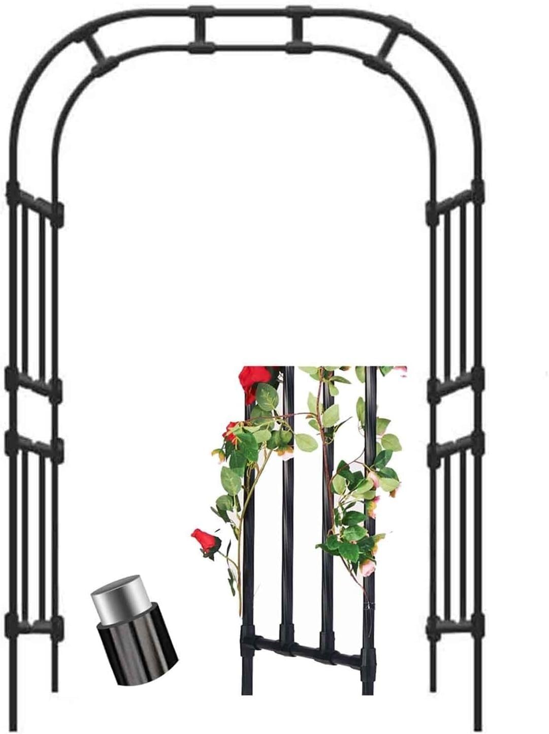 Treillis de tonnelles de pergola en Acier pour Sublimer Vos Rosiers Réf Noir