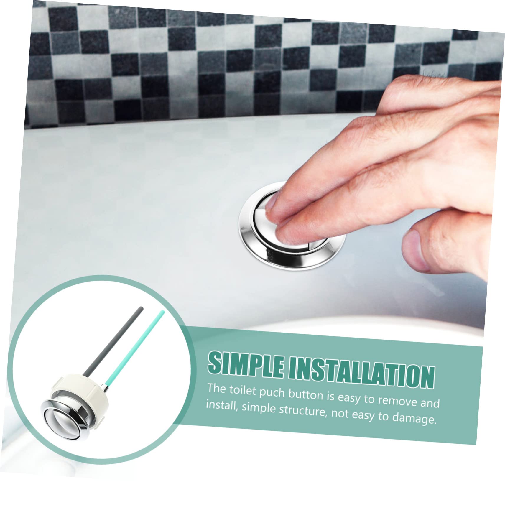 Hemobllo 2pezzi Per Scarico Wc Facile Installazione Design e Resistente Compatibile La Maggior Parte Dei Serbatoi Per e Hotel Superficie Elettroplaccata Lucida