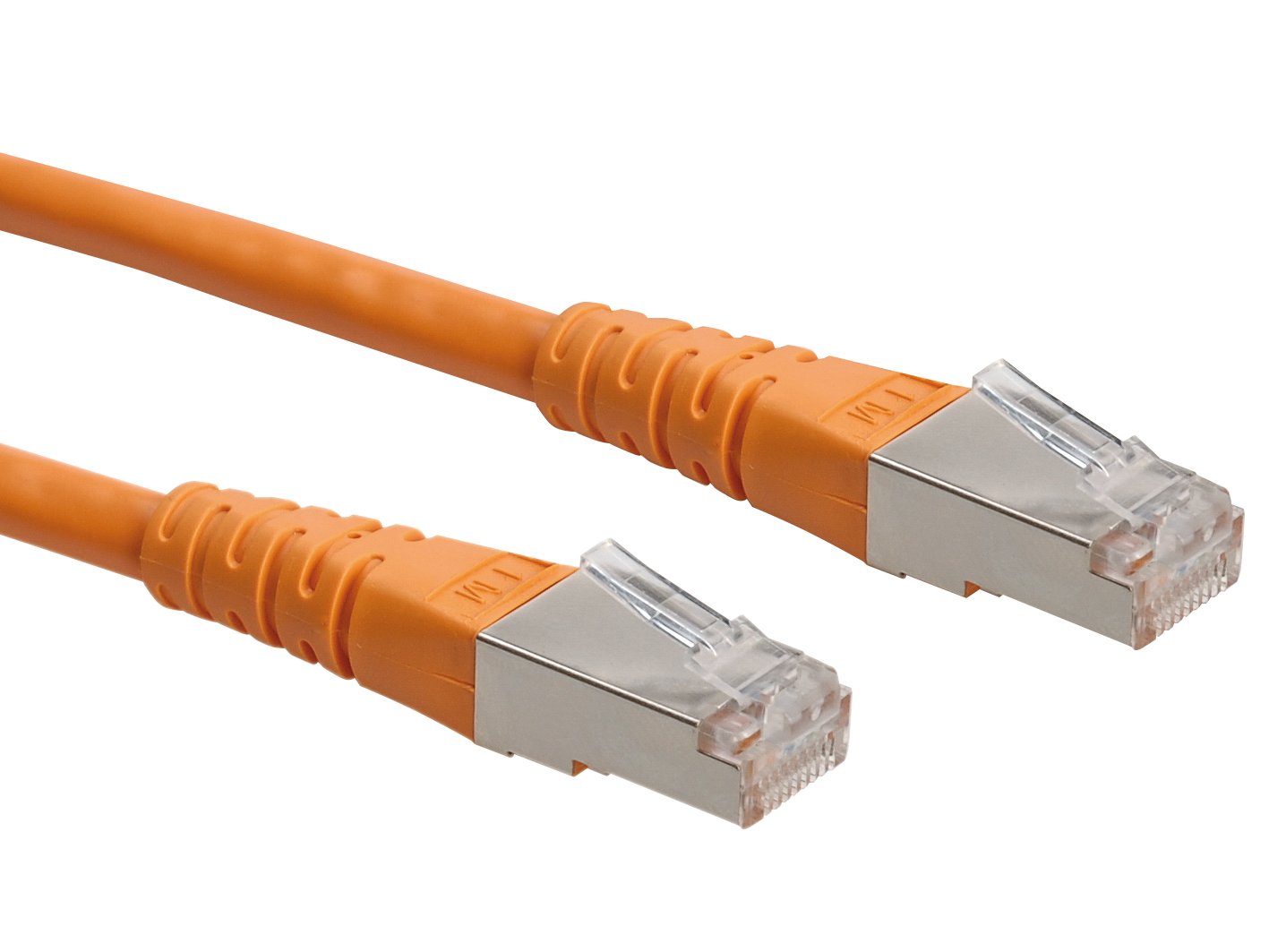 Roline 21151327 0.5 m S/FTP Cat 6 Ethernet Network LAN Cable with RJ45 Connector - Orange