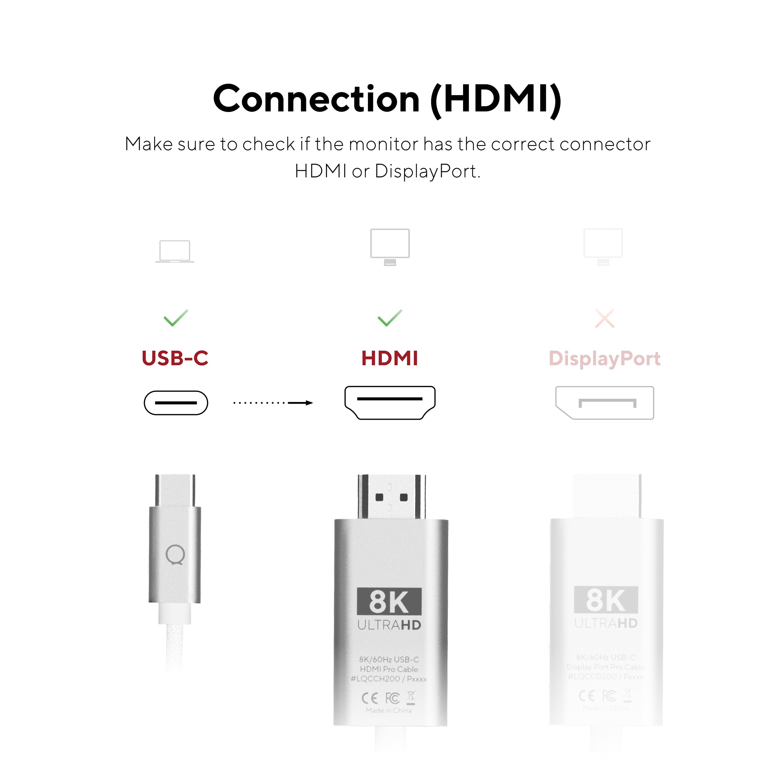 Linq Connects Kabel USB-C do HDMI Pro 8K/60Hz 2m