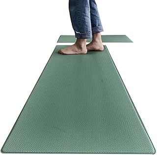 キッチンマット 拭ける ズレない 台所マットフローリングマット 低反発クッション PVC素材 傷防止 滑り止め加工 防水防汚 拭くだけお手入れ簡単 おしゃれ 150cm180cm