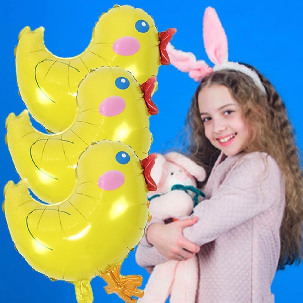 Ostern Folienballon-Set – 3 Heliumballons Mit Küken-Motiv Für Osterparty & Geburtstagsdeko