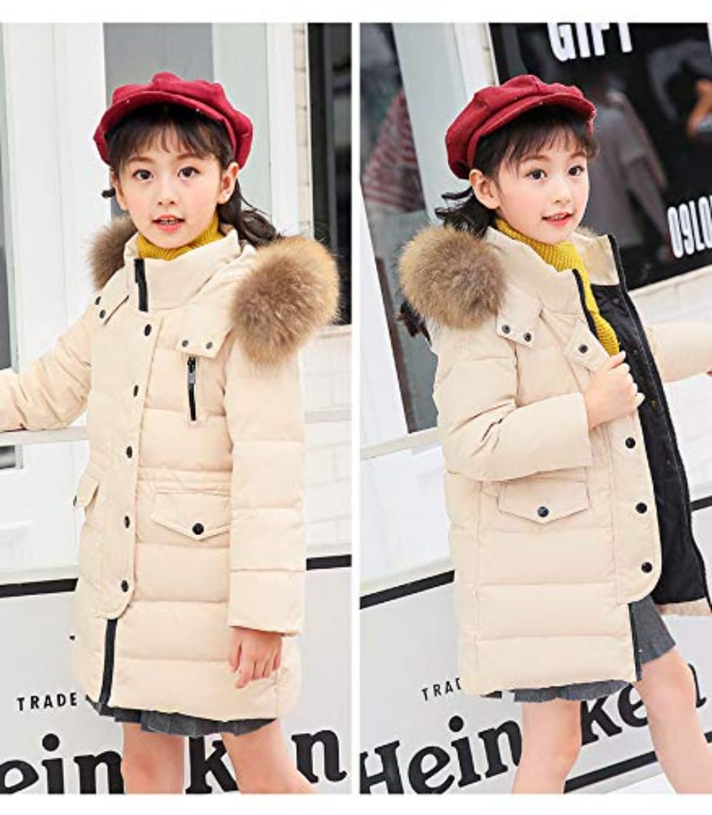 Cappotto con Cappuccio da Unisex Ragazzi Invernale Giubbotto Trapuntato Parka Incappucciato Piumino 0-13 Anni