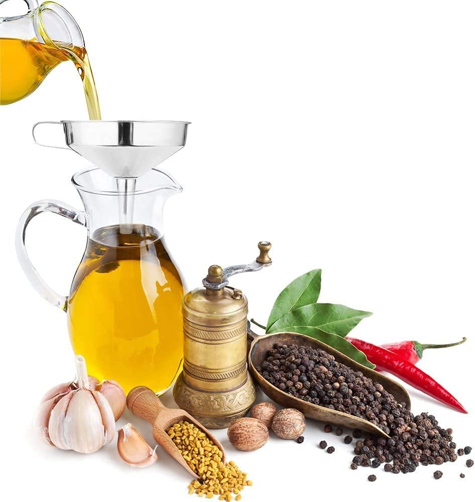 El Embudo De Acero Inoxidable De La Cocina con Filtro De Alimento De Filtro De Acero Inoxidable Desmontable, Utilizado para Transferir Aceite Líquido