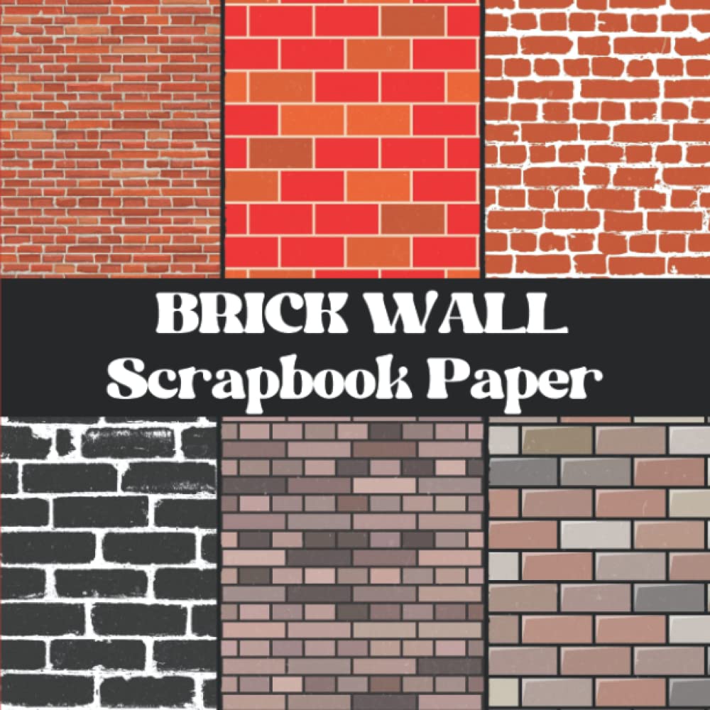 Brick Wall Scrapbook Paper Pad Double Sided for Junk Journals and