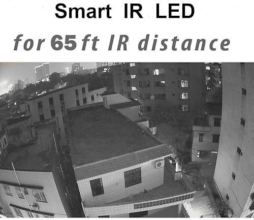 Miniatura 2 de Cámara de seguridad de vigilancia CCTV analógica de 4 MP coaxial TVI CVI, ángulo de visión amplio de 0.110 in, visión nocturna IR de 65 pies, al