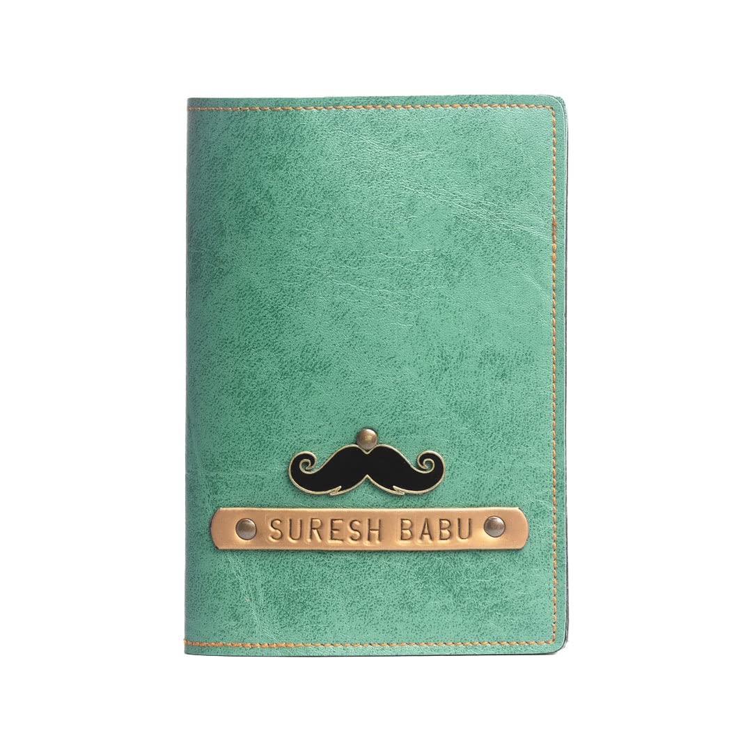 The Messy CornerPersonalized Passport Cover for Men and Women | Customized Travel Accessories Organizer | Vegan Leather Passport Holder | Unisex Handcrafted Gift | Green