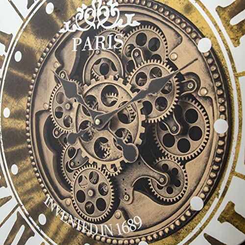 Yosemite Home Decor Modern Metal Gears Wall Clock In Antique Golden #TOP3