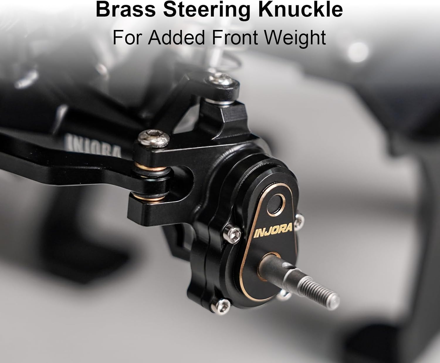 INJORA +5mm Diamond Portal Axles with Brass Steering Knuckles & Covers for 1/18 TRX4M Upgrade
