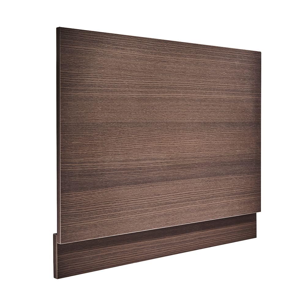 Milano 680mm Waterproof Straight Bath End Panel - Dark Walnut