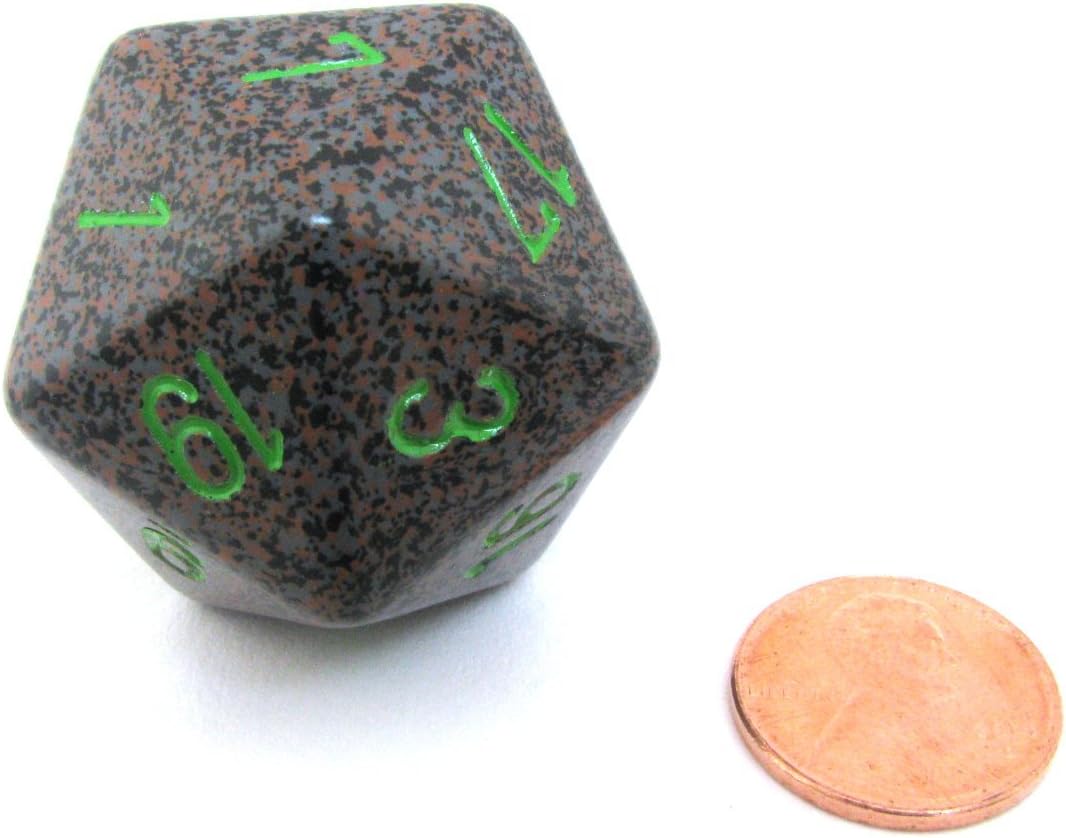 Jumbo d20 Counter - Speckled 34mm Dice: Earth
