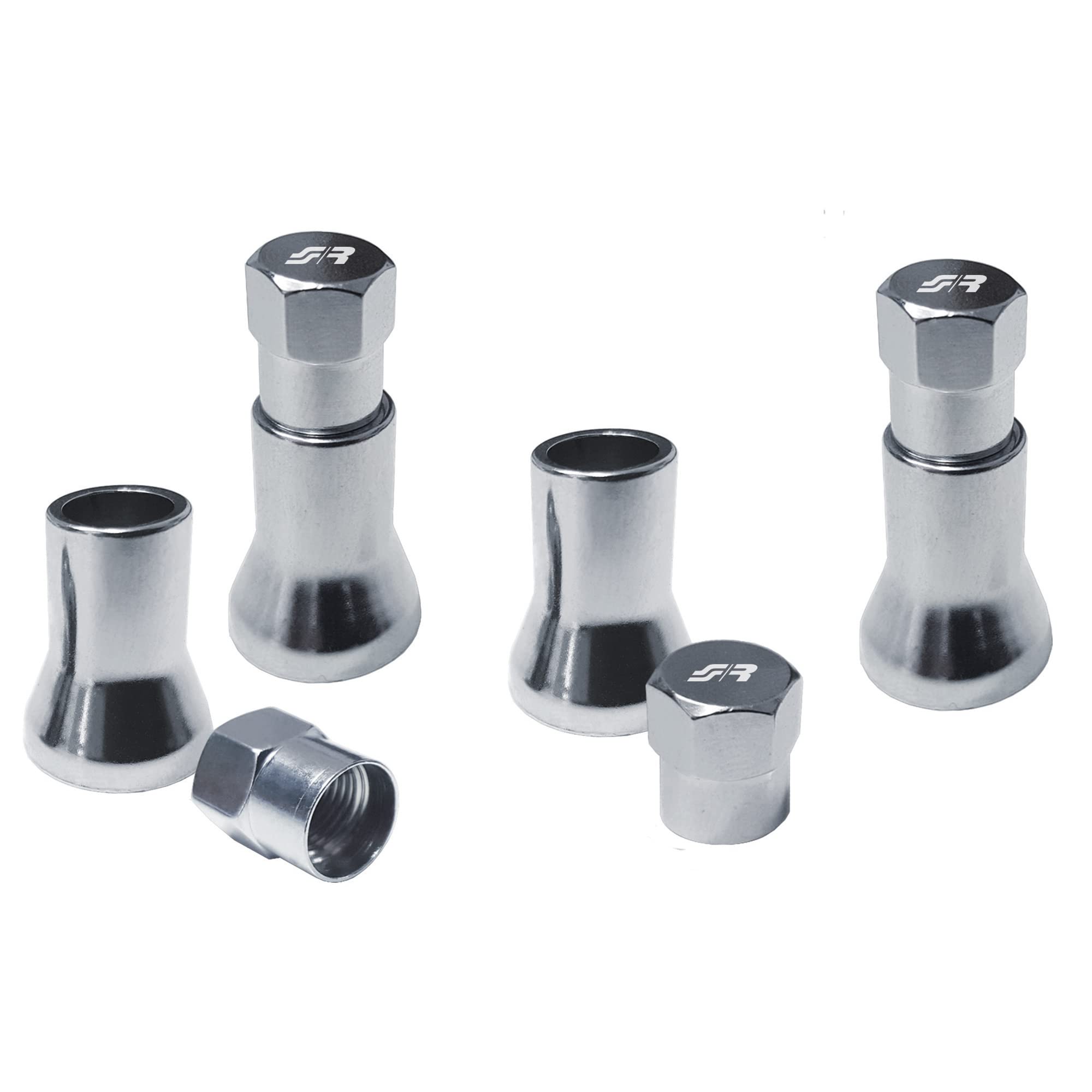 Simoni Racing CAPS3/X Chrome Valve Caps Kit, Set of 4