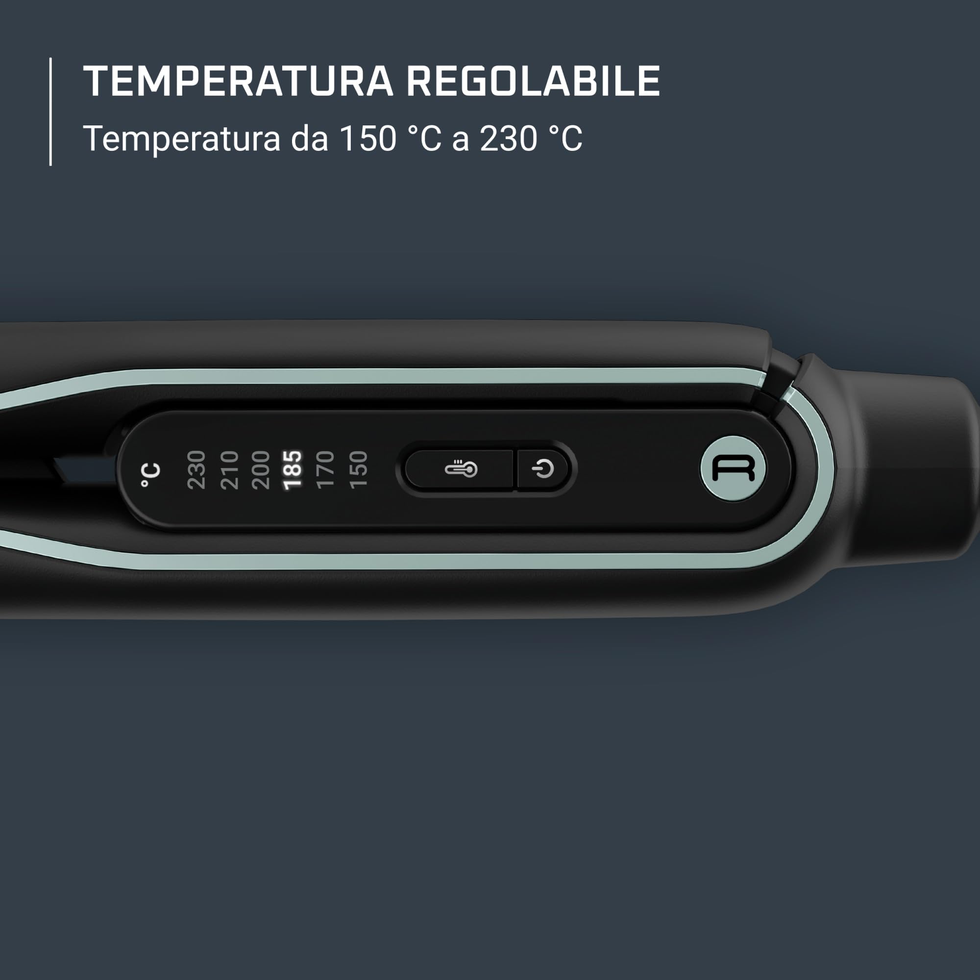 Rowenta Thermostyle 2-in-1, Piastra per Capelli in Titanio con Design Ergonomico Arrotondato, Tecnologia Ionica e Rivestimento in Ceramica per Stryling Lisci, Ricci e Mossi, SF7120