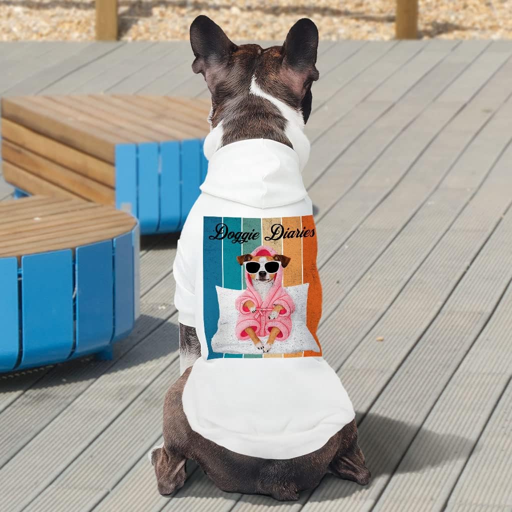 Spa Dog Dog Hoodie - Retro Style - Chihuahua Swag - Black, L