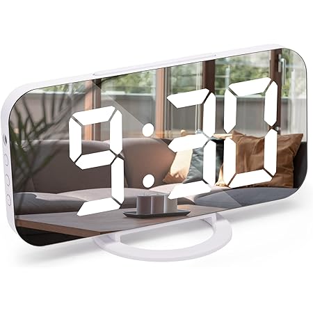 Mqruntoo Digital Wecker Mit LED Display - Nachttischuhr Mit USB Ladung