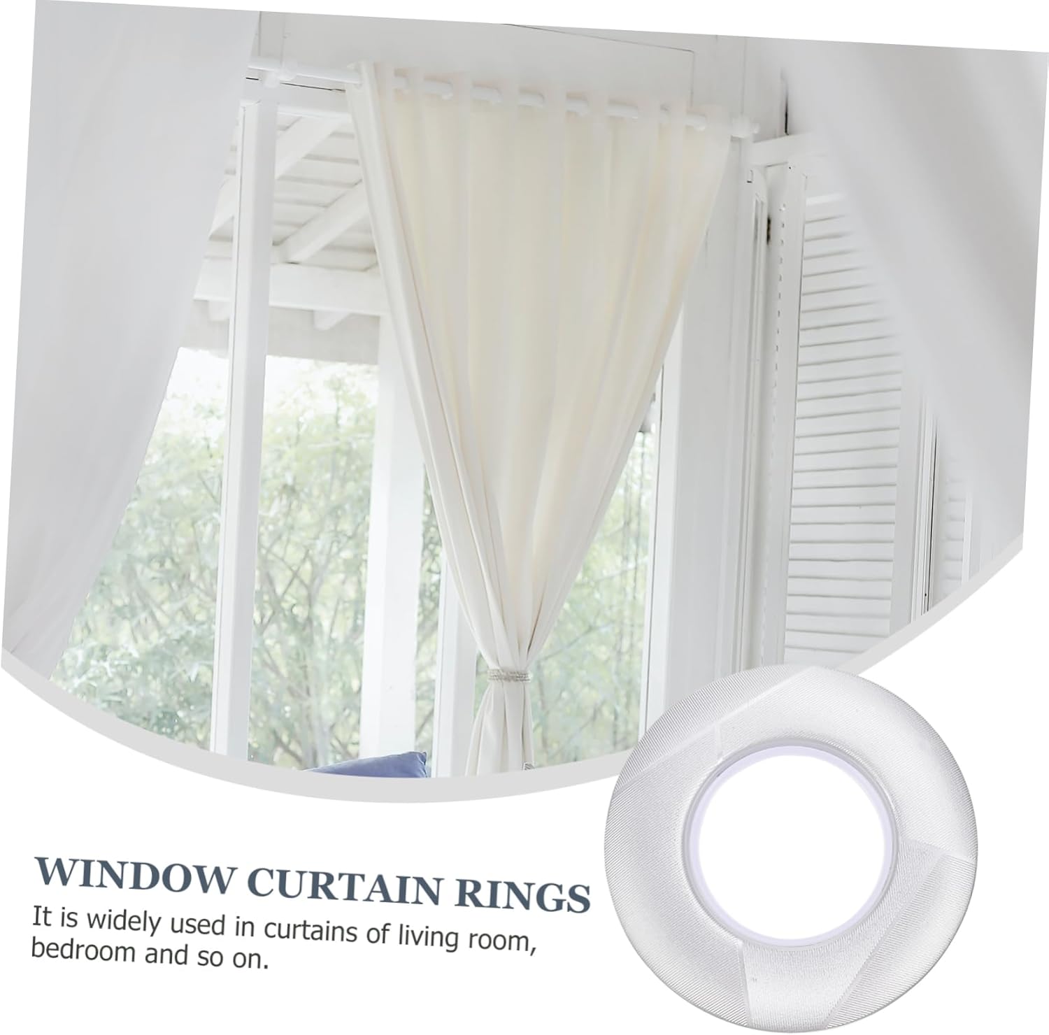 Luxshiny 80pcs Self-Locking Drapery Rings for Pleated Curtains Window Hanging Accessories Clips