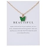 Colorful Acrylic Butterfly Pendant Necklace Bohemian Adjustable Retro Card Clavicle Chain Insect Animal Necklace for Women Friend Friendship Party Jewelry Gift