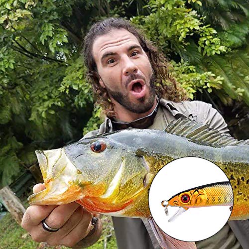 QBDIANGEN 5 Pcs Fishing Lures Set Hard Plastic Body Artificial Spinner Minnow Baits for Trout Bass Pike Perch Lures - Image 4