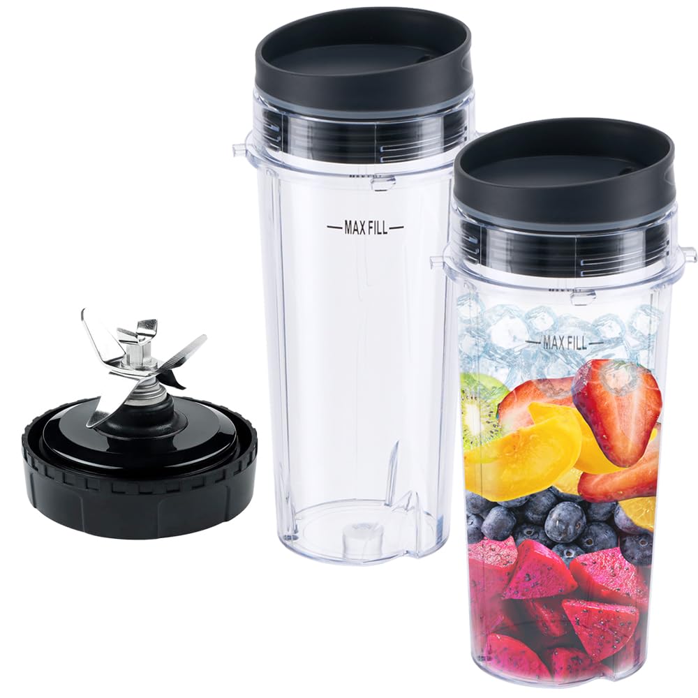 Części zamienne do Nutri Ninja, 6-płetwowy blender męski zestaw ostrzy i kubków do blendera BL660 BL770 BL780 BL740 itp. (6-pak)