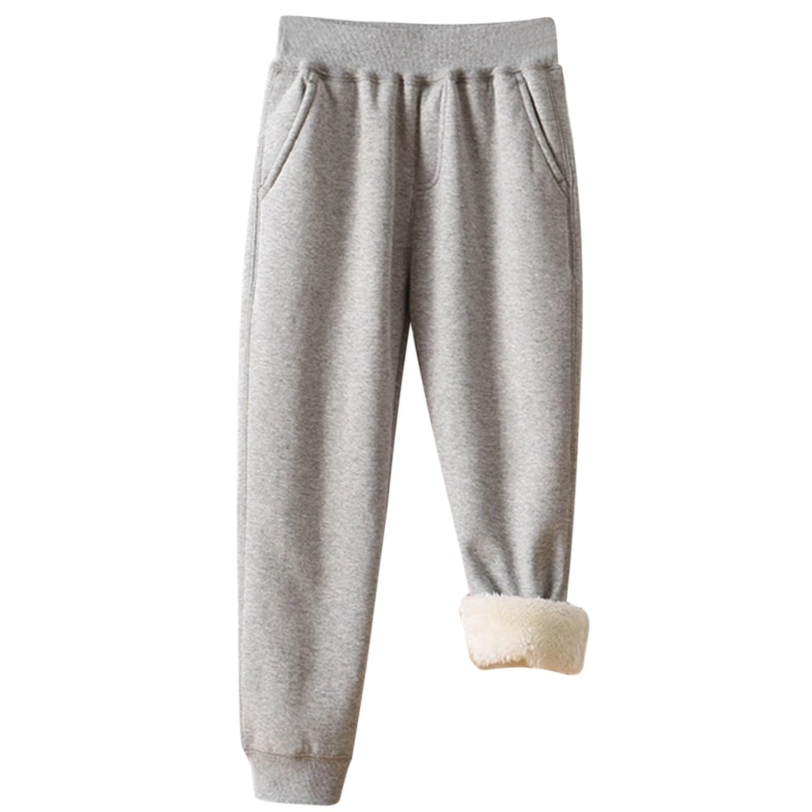 WWricotta Pantaloni Bambini, Invernali da Ragazzo con Fodera in Pile, Termici Spessi per, per Sport all'Aria Aperta, Tempo Freddo, Comodi E Caldi, Joggers, Tessuto Elastico Morbido