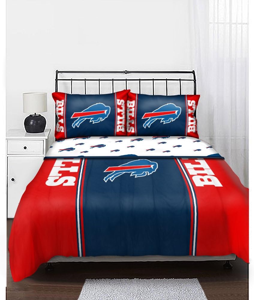 NFL Buffalo Bills Bedding Set, Full Sports Fan Bed In A
