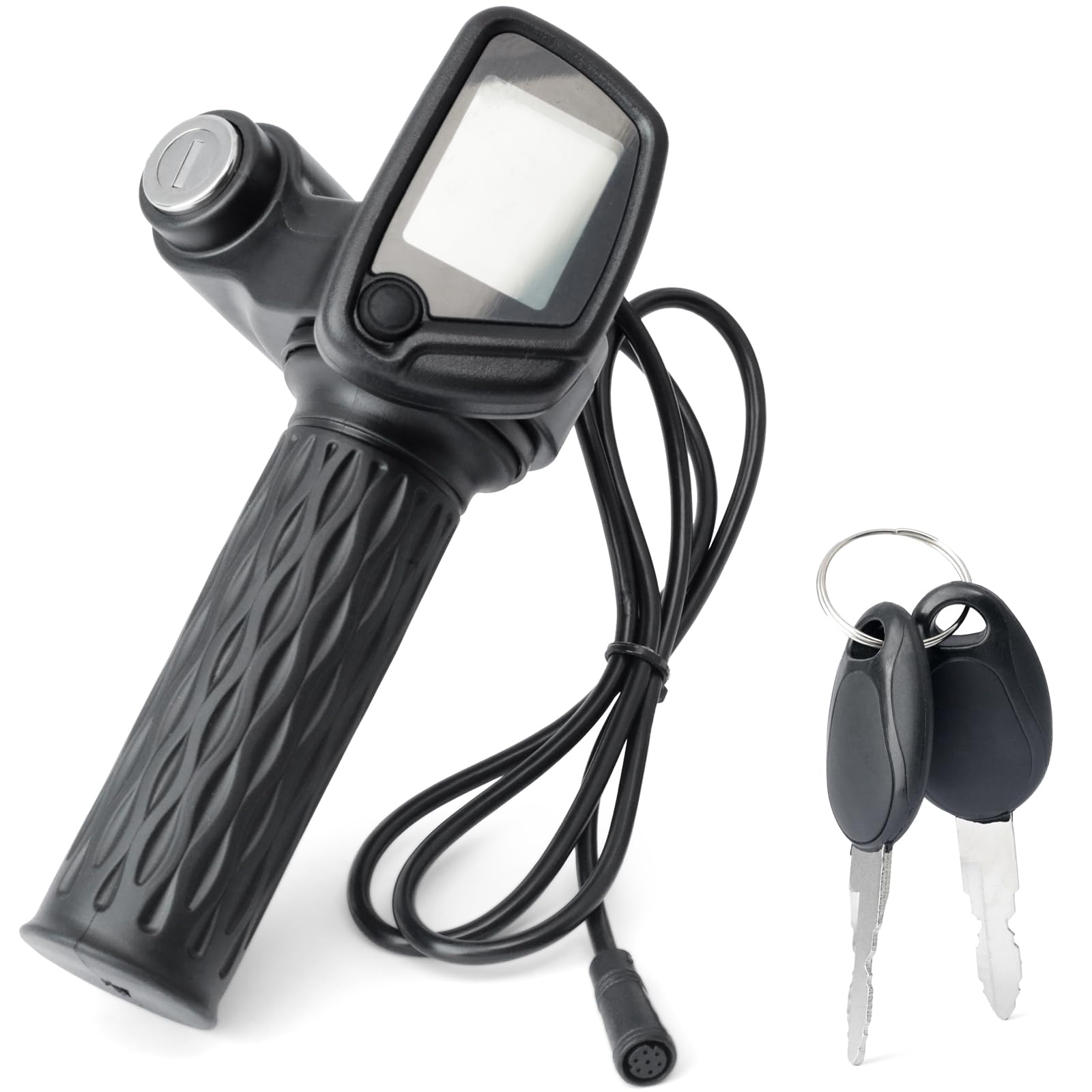 Photo 1 of Mhrxusd 48V Throttle with Speedometer Compatible with Tutti Soleil 01 Electric Dirt Bike, Grip and Dashboard Liquid Crystal Display Digital Gauge Cluster Assembly Without M-Key, Real-Time Monitoring