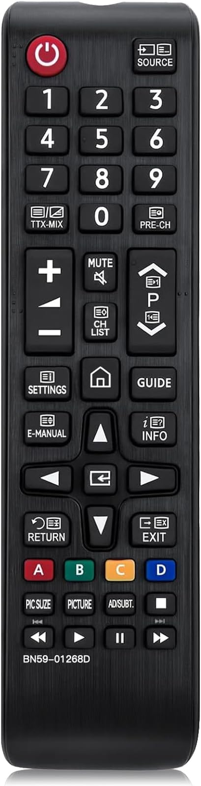 Replacement BN59-01268D Samsung Remote Control for Samsung LED LCD Smart TV QE49Q7 QE55Q8 QE65Q9 QE75Q8 QE88Q9 UE32M5500 UE32M5520 UE40MU6400 -No setup required Universal Samsung TV Remote