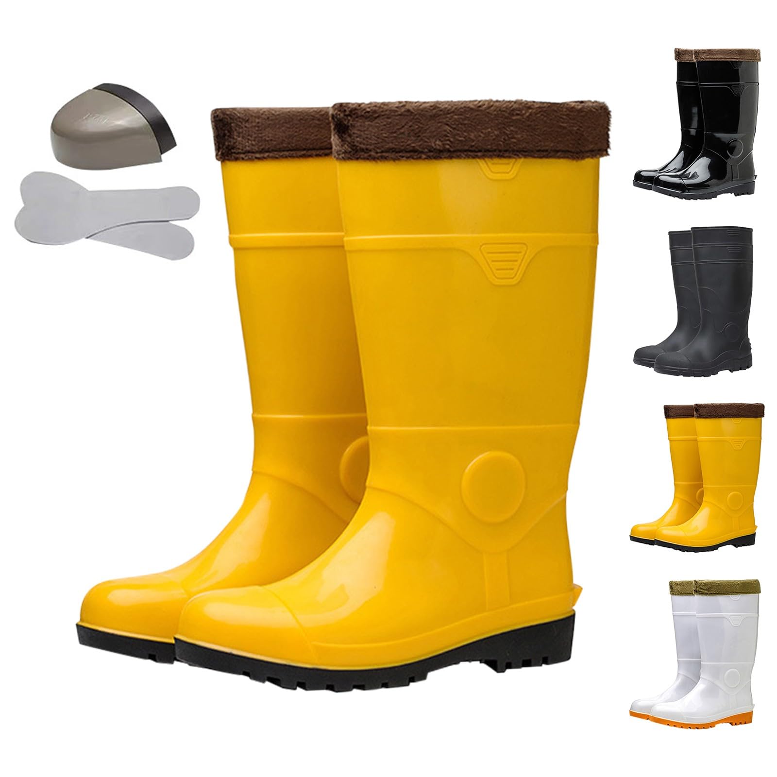 Botas impermeables para hombre de goma elegantes antideslizantes botines de pesca a prueba de viento altos zapatos de trabajo de color liso Chelsea Boot Pesca Cómodas Zapatos Hombre Anti