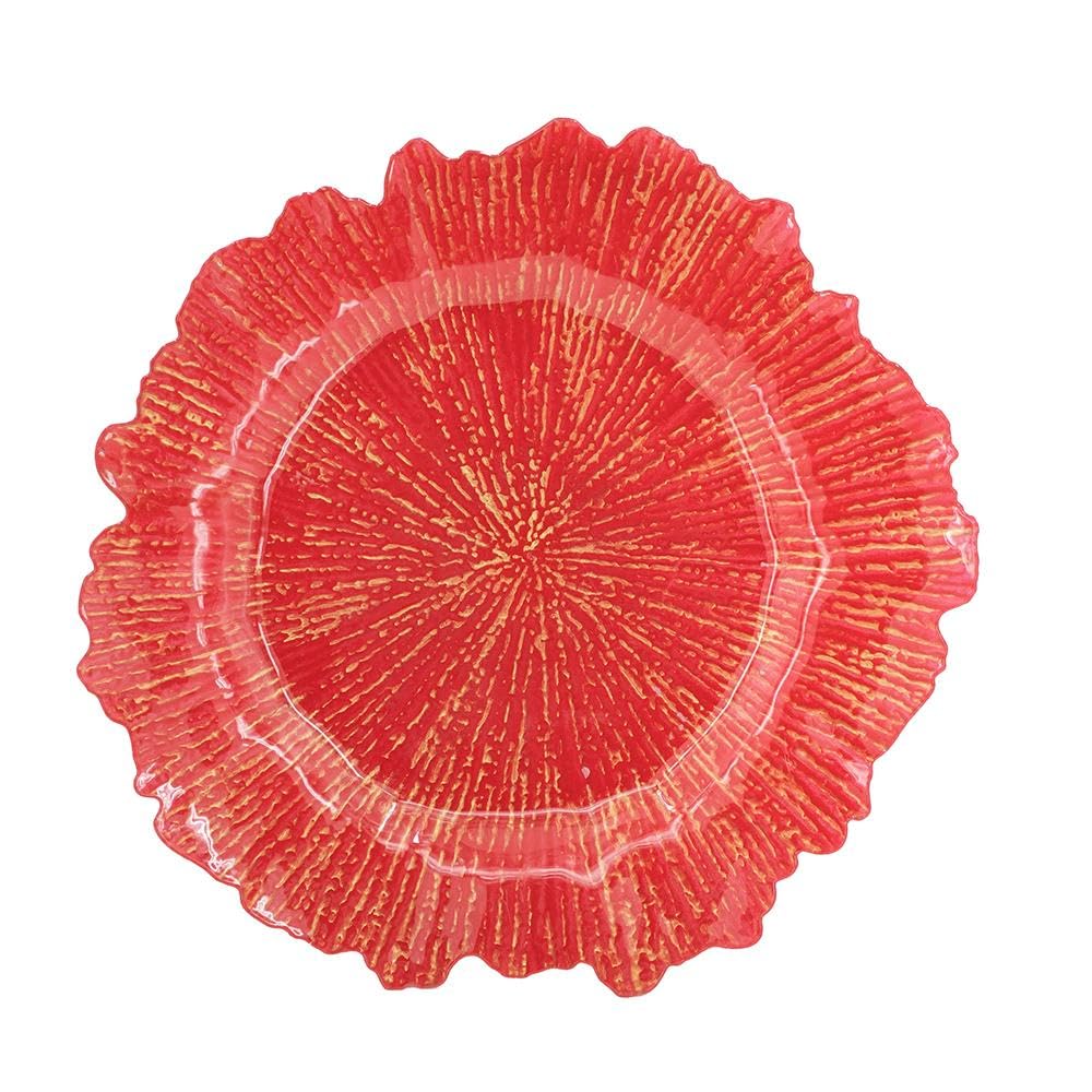 HXUHUWS 8 Pack Plastic Charger Plates, Premium Quality, 13