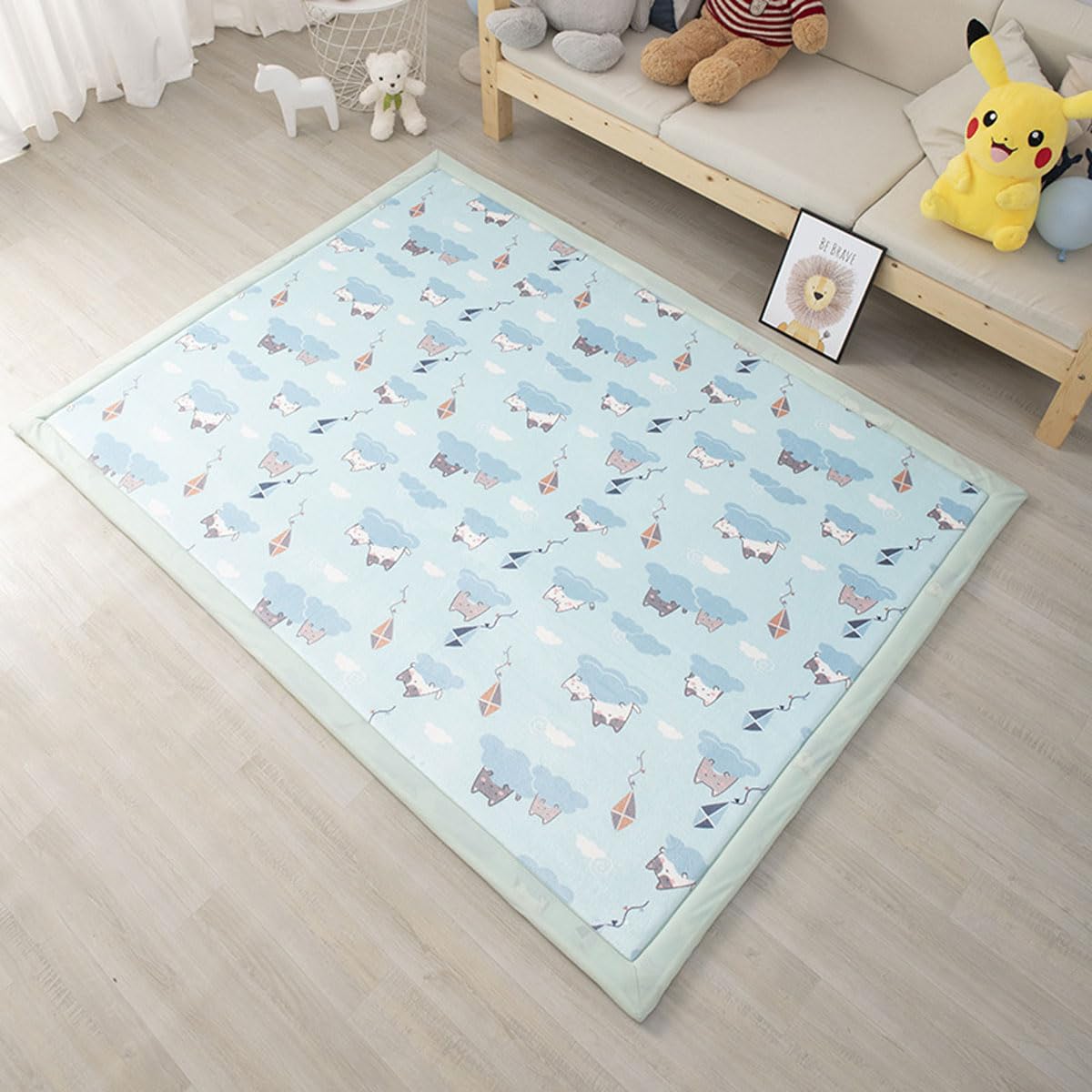 Single tree forest Large Area Rug, 2cm Thick Kids Carpet-cute cat-200 * 200cm — image 1