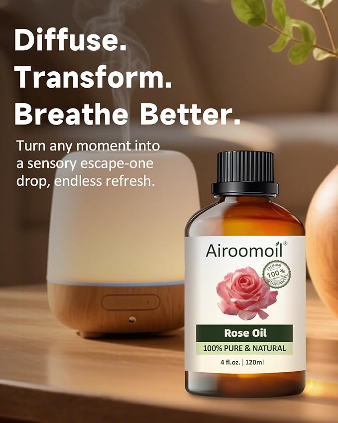 Aceite esencial de Rosa 4.05 fl oz, 100% Natural para Difusor miniatura 5