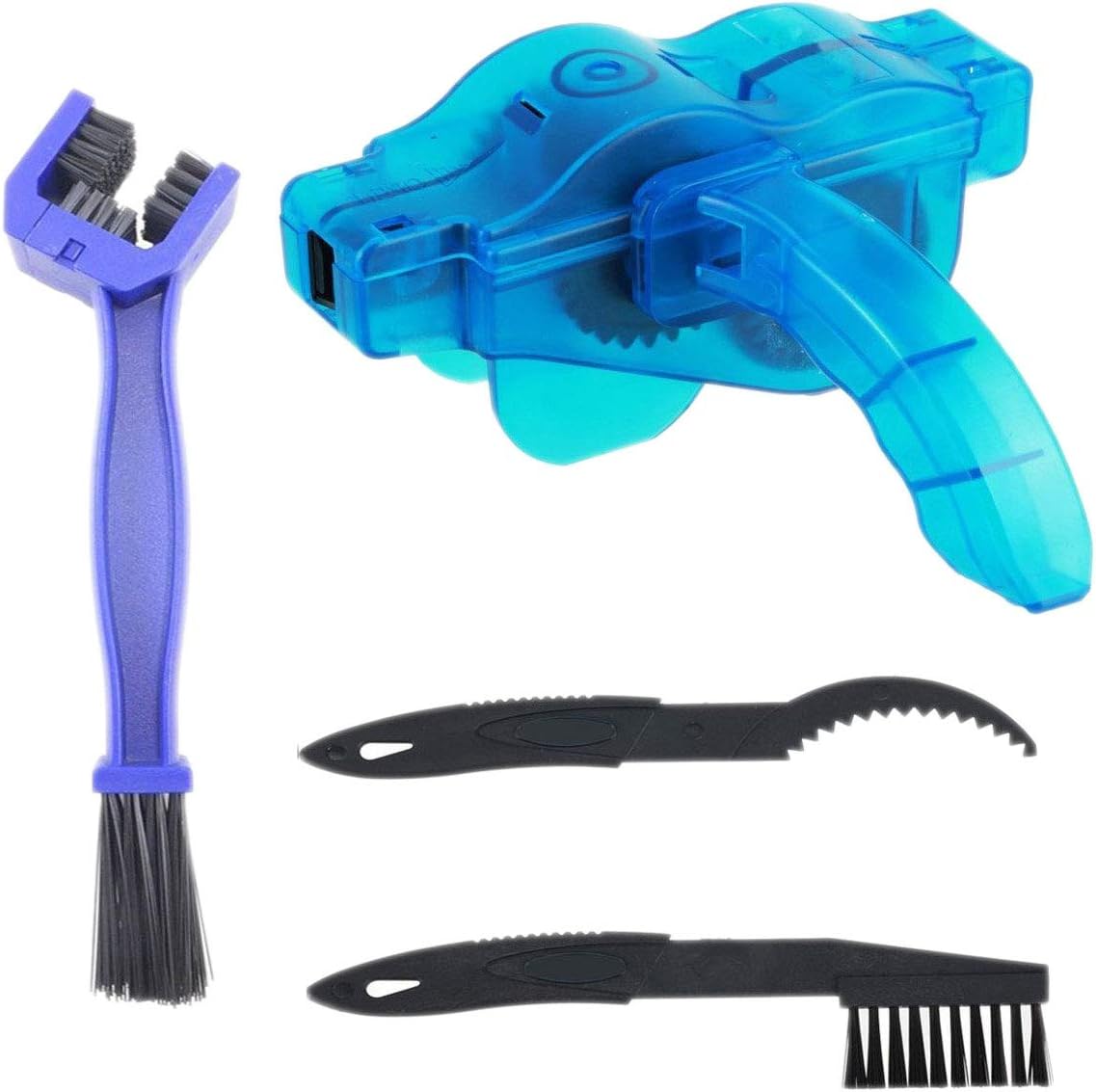July Miracle Bike Bicycle Chain Cleaner Cleaning Scrubber Brush Kits, 4pcs/Set