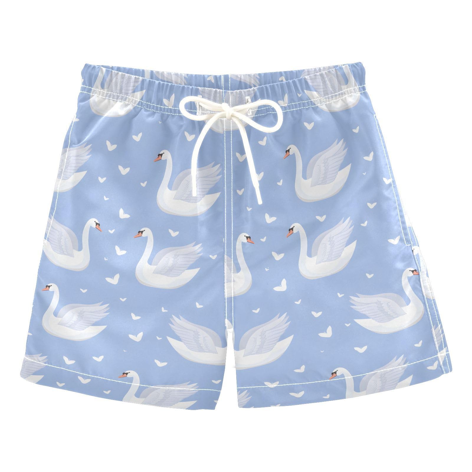 ALAZA Elephant Palm Tree Indian Boys Quick Dry Beach Board Shorts Kids Swim Trunks Bathing Suit Swimsuit S