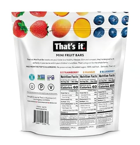 Miniatura 2 de Mini barras de frutas, eso es, 24 unidades, paquete variado, fresa, mango, arándano, empaquetado con BRYANT DESAI SUPPLIES, LLC PEN
