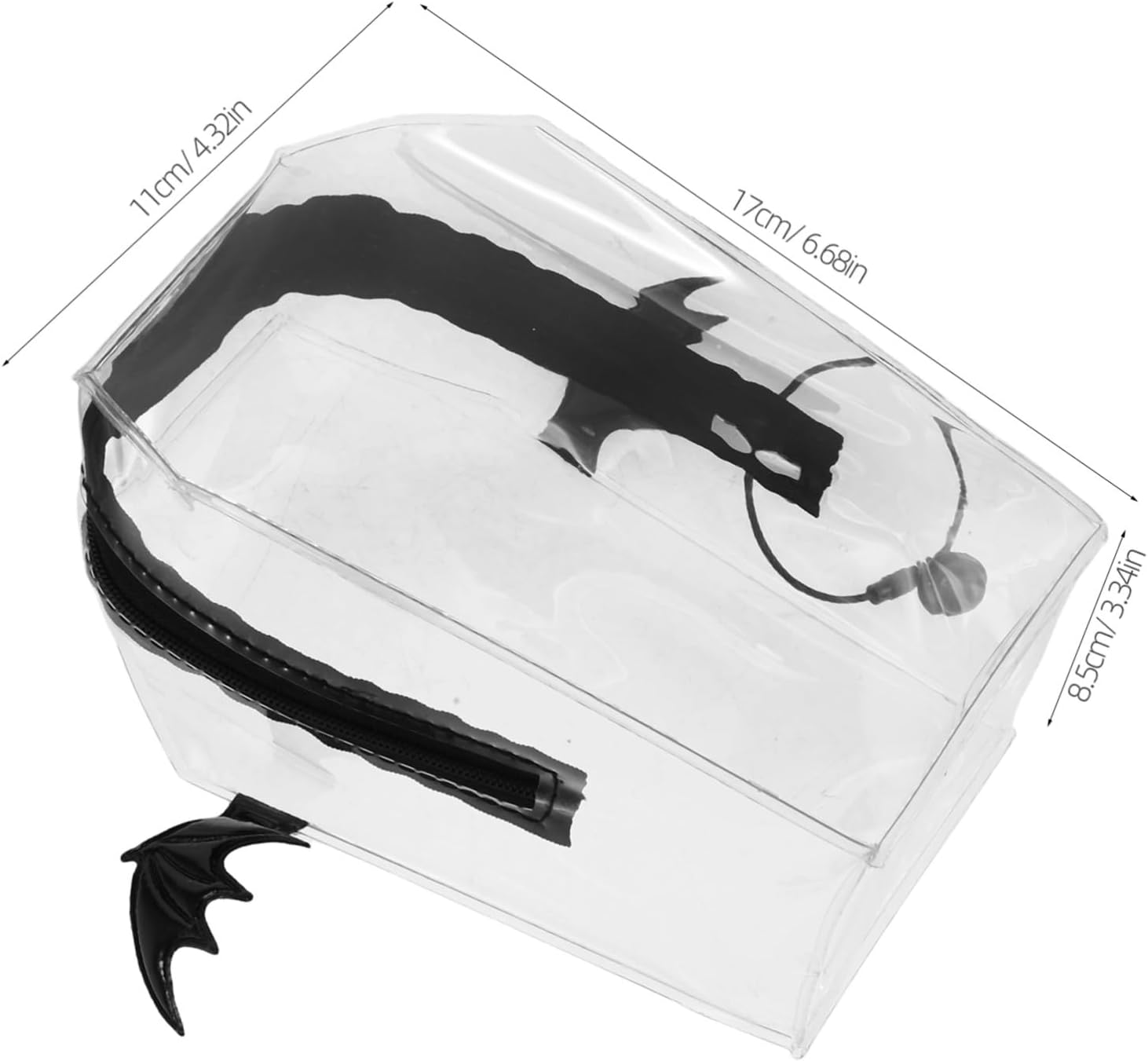 SECFOU Halloween Coffin Purse for Women PVC Gothic Handbag image 3
